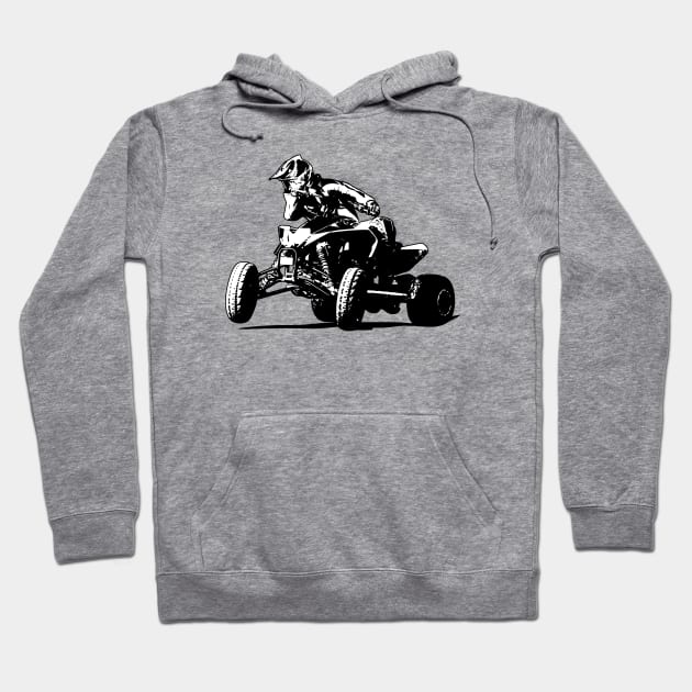 450 SX Quad Black and White Hoodie by KAM Std